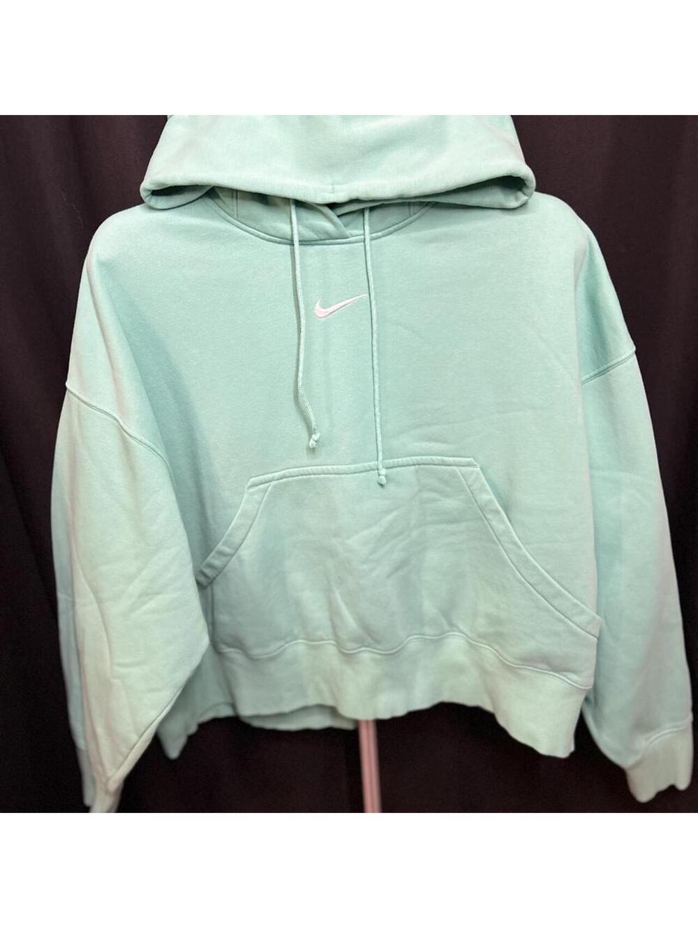 Nike Women's Green and Blue Hoody